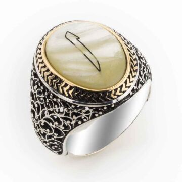 Sedef Taşlı Elif Gümüş Yüzük