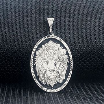 925 Ayar Gümüş Aslan Figürlü Kolye Ucu