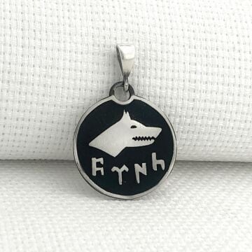 925 Ayar Gümüş Göktürkçe Türk Yazılı Kurt Kolye Ucu