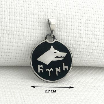 925 Ayar Gümüş Göktürkçe Türk Yazılı Kurt Kolye Ucu