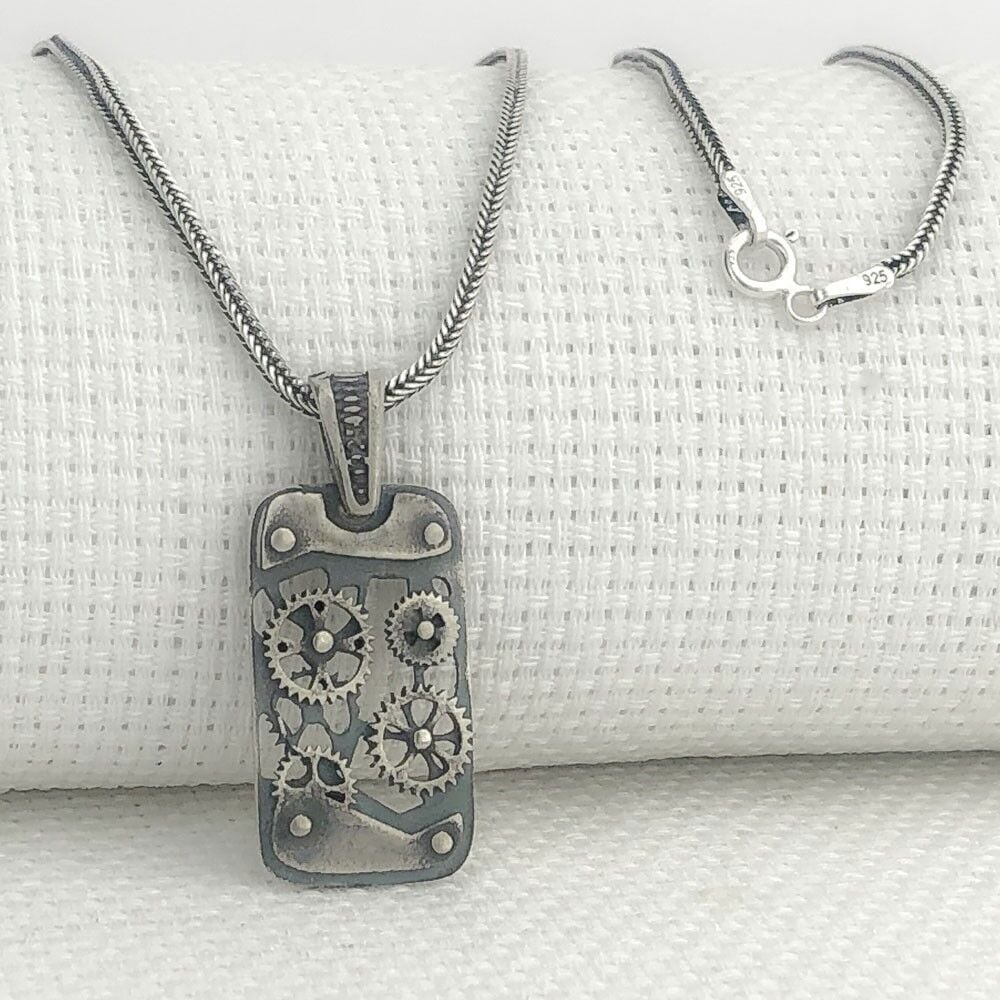 925 Ayar Gümüş Mekanizma Kolye