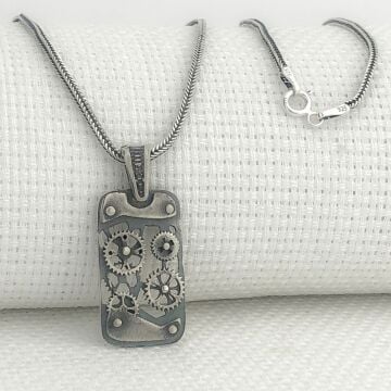 925 Ayar Gümüş Mekanizma Kolye