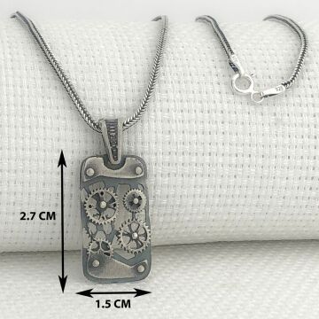 925 Ayar Gümüş Mekanizma Kolye