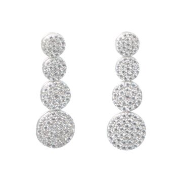 925 Ayar Gümüş Zirkon Taşlı Yuvarlak Model Set