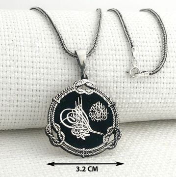 925 Ayar Gümüş Osmanlı Tuğra Tasarımlı Kolye