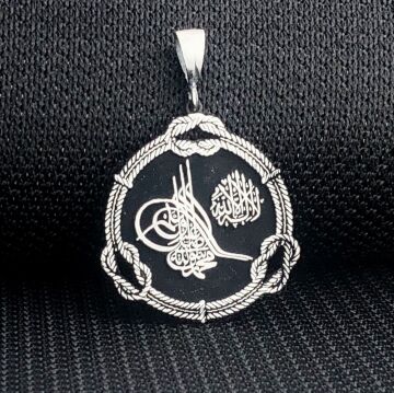 925 Ayar Gümüş Osmanlı Tuğra Tasarımlı Kolye Ucu