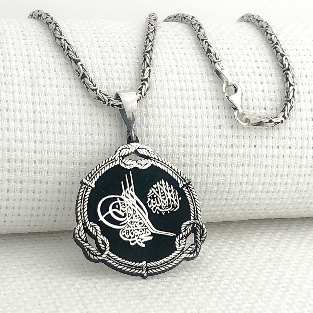 925 Ayar Gümüş Osmanlı Tuğra Tasarımlı Kral Zincir Kolye