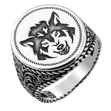 Kurt Tasarımlı 925 Ayar Gümüş Yüzük