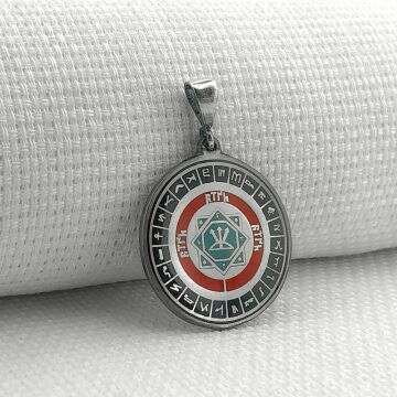 Oğuz Kağan Mührü 925 Ayar Gümüş Türk Boyları Simgeli Kolye Ucu