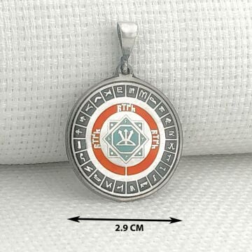 Oğuz Kağan Mührü 925 Ayar Gümüş Türk Boyları Simgeli Kolye Ucu