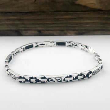 925 Ayar Gümüş Erkek Bileklik