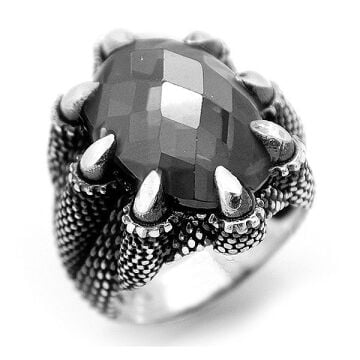 925 Ayar Gümüş Zirkon Taşlı  Pençeli Yüzük Model-3