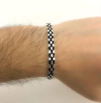 925 Ayar Gümüş Saat Kordonu Erkek Bileklik