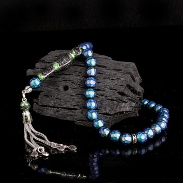 ZİRKON TAŞ GÜMÜŞ PÜSKÜLLÜ RENK DEĞİŞTİREN HİS TAŞI TESBİH