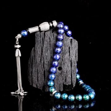 ZİRKON TAŞ GÜMÜŞ PÜSKÜLLÜ RENK DEĞİŞTİREN HİS TAŞI TESBİH