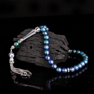 ZİRKON TAŞ GÜMÜŞ PÜSKÜLLÜ RENK DEĞİŞTİREN HİS TAŞI TESBİH