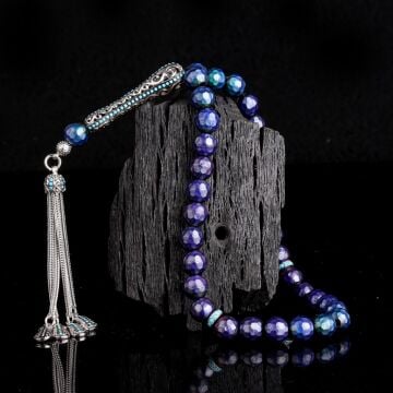 ZİRKON TAŞ GÜMÜŞ PÜSKÜLLÜ RENK DEĞİŞTİREN HİS TAŞI TESBİH