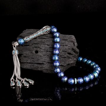 ZİRKON TAŞ GÜMÜŞ PÜSKÜLLÜ RENK DEĞİŞTİREN HİS TAŞI TESBİH