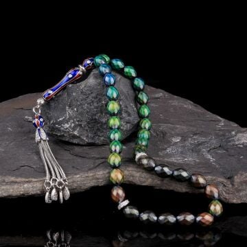 ZİRKON TAŞ GÜMÜŞ SET RENK DEĞİŞTİREN HİS TAŞI TESBİH