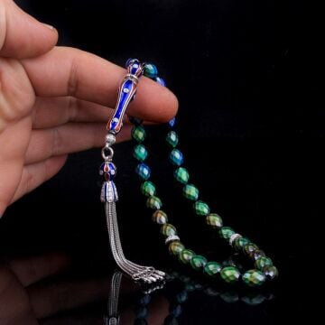 ZİRKON TAŞ GÜMÜŞ SET RENK DEĞİŞTİREN HİS TAŞI TESBİH