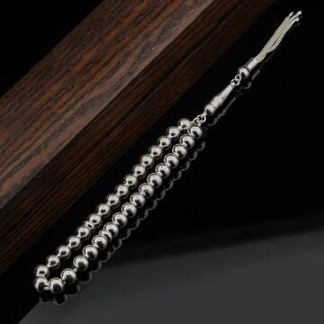 Küre Kesim Gümüş Tesbih Model 2