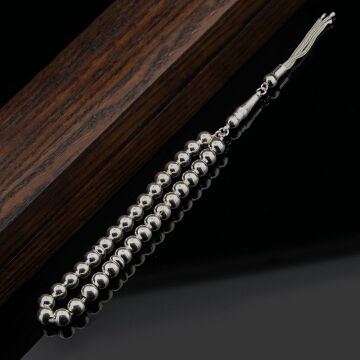 Küre Kesim Gümüş Tesbih Model 2