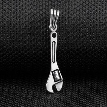 İngiliz Tamir Anahtarı Tasarımlı 925 Ayar Gümüş Kolye