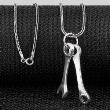 Tamir Anahtarı Tasarımlı 925 Ayar Gümüş Kolye