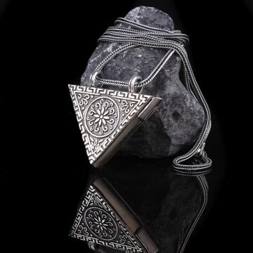 925 AYAR GÜMÜŞ 4 CM MUSKA KABI KOLYE