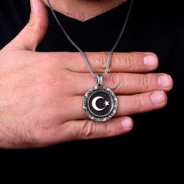 925 AYAR GÜMÜŞ AYYILDIZ MODEL KOLYE