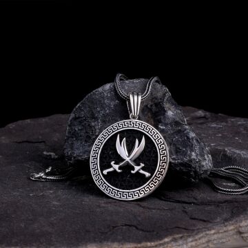 925 AYAR GÜMÜŞ HZ ALİ KILICI ASLAN MODEL KOLYE