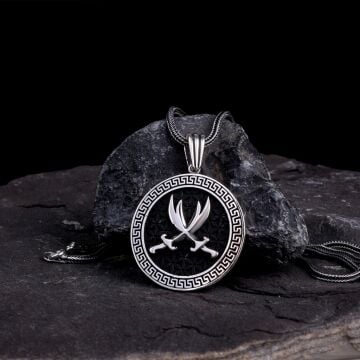 925 AYAR GÜMÜŞ HZ ALİ KILICI ASLAN MODEL KOLYE