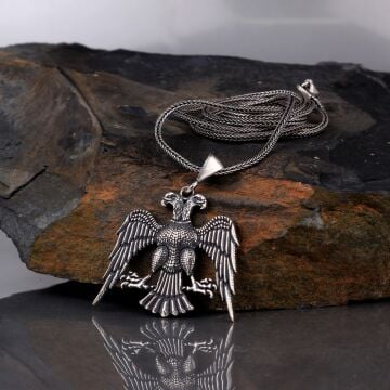 925 Ayar Gümüş Kartal Motifli Kolye