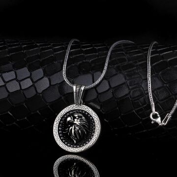 925 AYAR GÜMÜŞ MİKRO TAŞLI KARTAL MODEL KOLYE