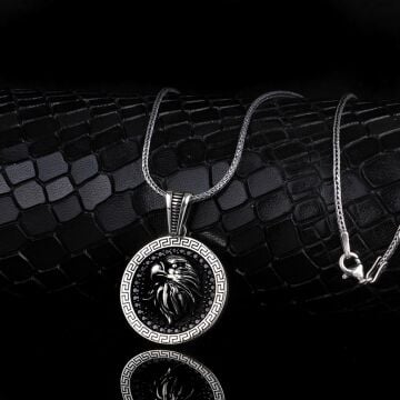 925 AYAR GÜMÜŞ MİKRO TAŞLI KARTAL MODEL KOLYE