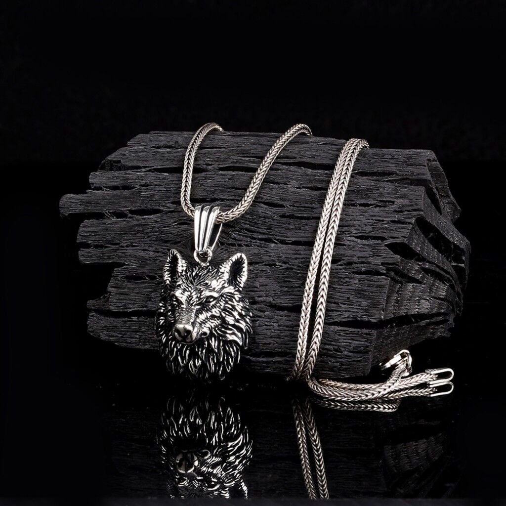 925 AYAR GÜMÜŞ YELELİ KURT MODEL KOLYE