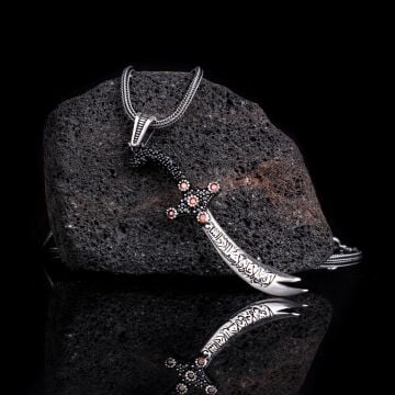 Ali'den Başka Üstün Yiğit  Zülfükar'dan Başka Keskin Kılıç Yoktur Gümüş Kolye