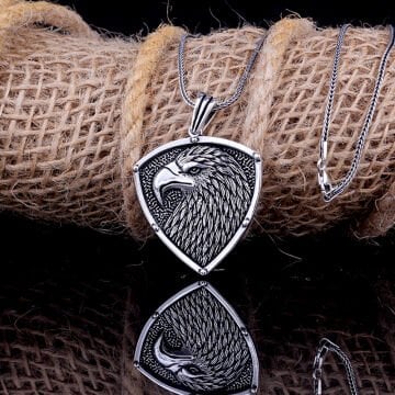 KARTAL MOTİFLİ 925 AYAR GÜMÜŞ KOLYE