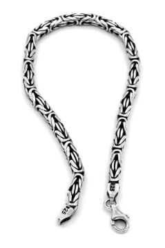 Şık Tasarımlı Yuvarlak Kral Gümüş Bileklik