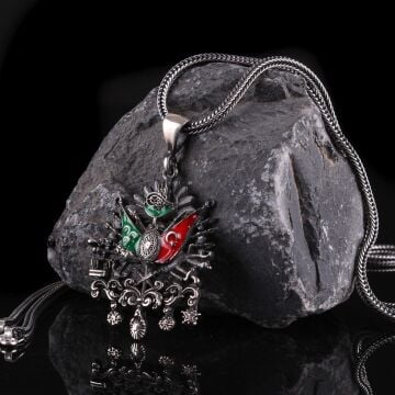 OSMANLI DEVLETİ ARMA MODEL 925 AYAR GÜMÜŞ KOLYE