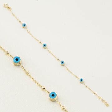 925 Ayar Gümüş Nazar Gözlü Bayan Bileklik