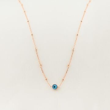 925 Ayar Gümüş Nazar Gözlü Bayan Kolye