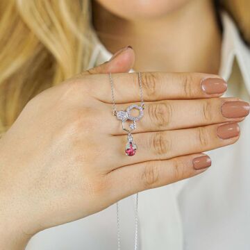 Özel Tasarımlı Arım Balım Beteğim Gümüş Kolye