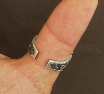 Çift Kartal Başlı Okçu (Zihgir) Model 2 Gümüş Yüzük