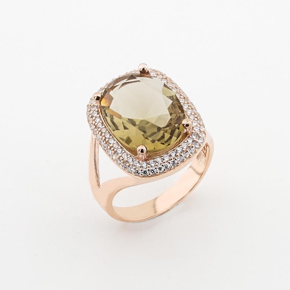 925 Ayar Gümüş Zultanit Taşlı Bayan Gümüş Yüzük