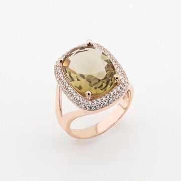 925 Ayar Gümüş Zultanit Taşlı Bayan Gümüş Yüzük