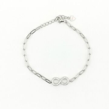 Şık Tasarımlı Sonsuzluk Gümüş Bileklik