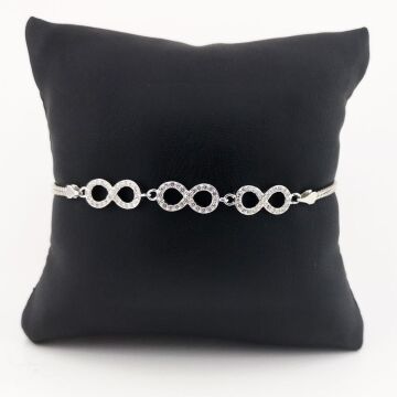 Sonsuzluk Tasarımlı Şık 925 Ayar Gümüş Bileklik