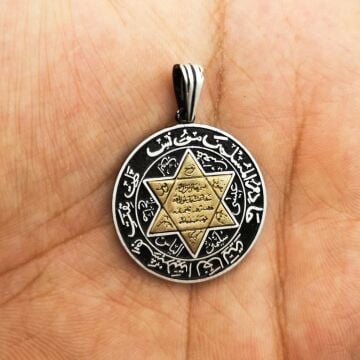 Mührü Süleyman 925 Ayar Gümüş Kolye Ucu