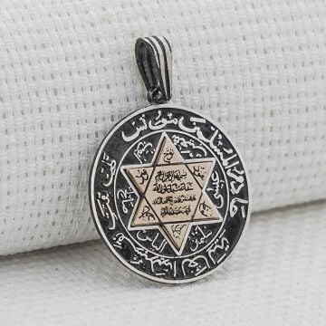 Mührü Süleyman 925 Ayar Gümüş Kolye Ucu